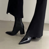 Fashionable high-heeled ankle boots