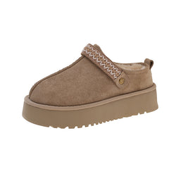 Ethnic-style embroidered thick-soled snow boots