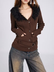 Nostalgic fringed casual top