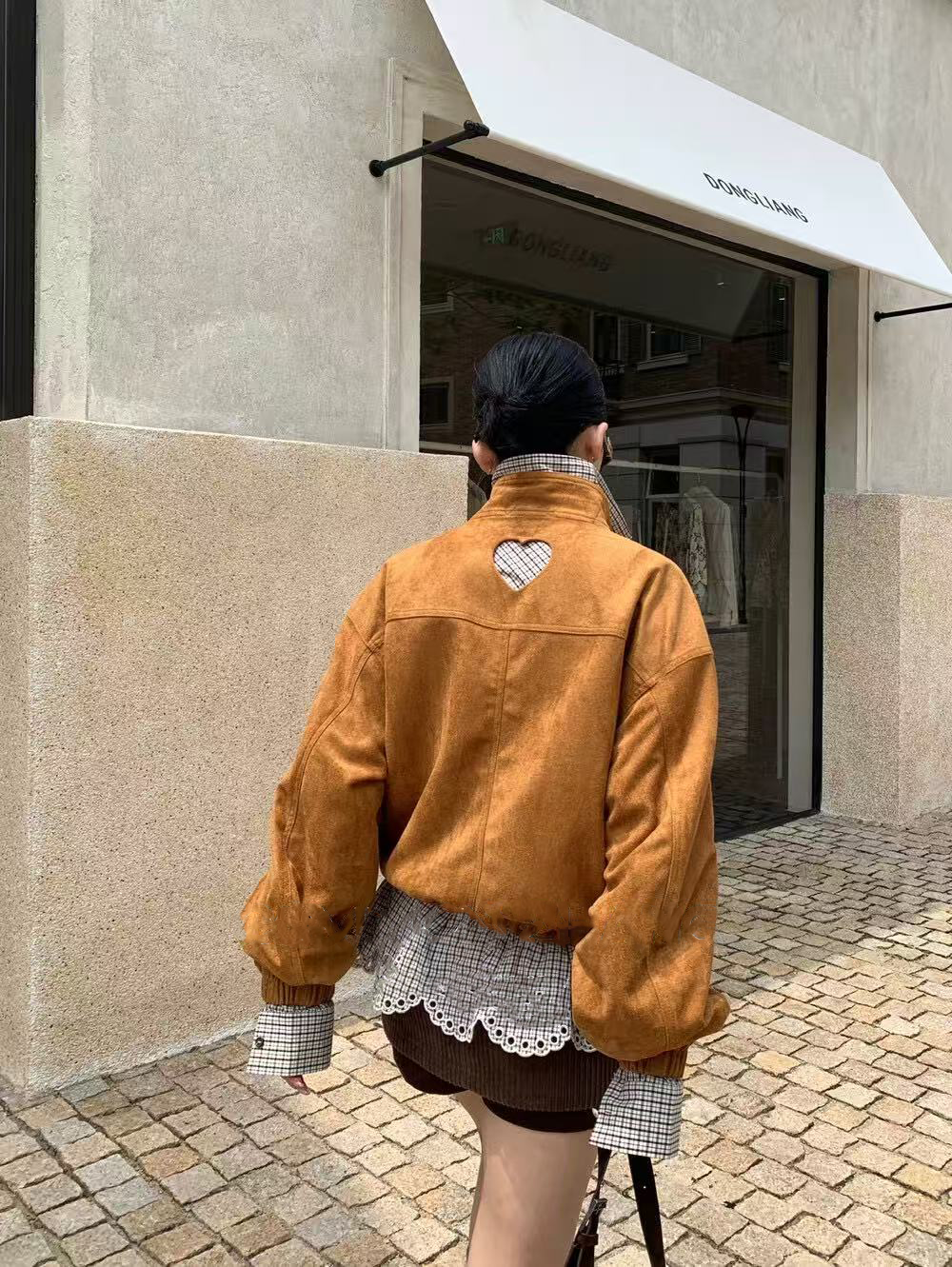 Heart-shaped hollow drawstring coat Heart-shaped hollow drawstring coat