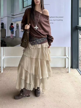 Ladies' long-sleeved top with willow studs, one-shoulder(Including the belt)