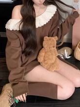 Ladies' casual black fungus lace long-sleeved top