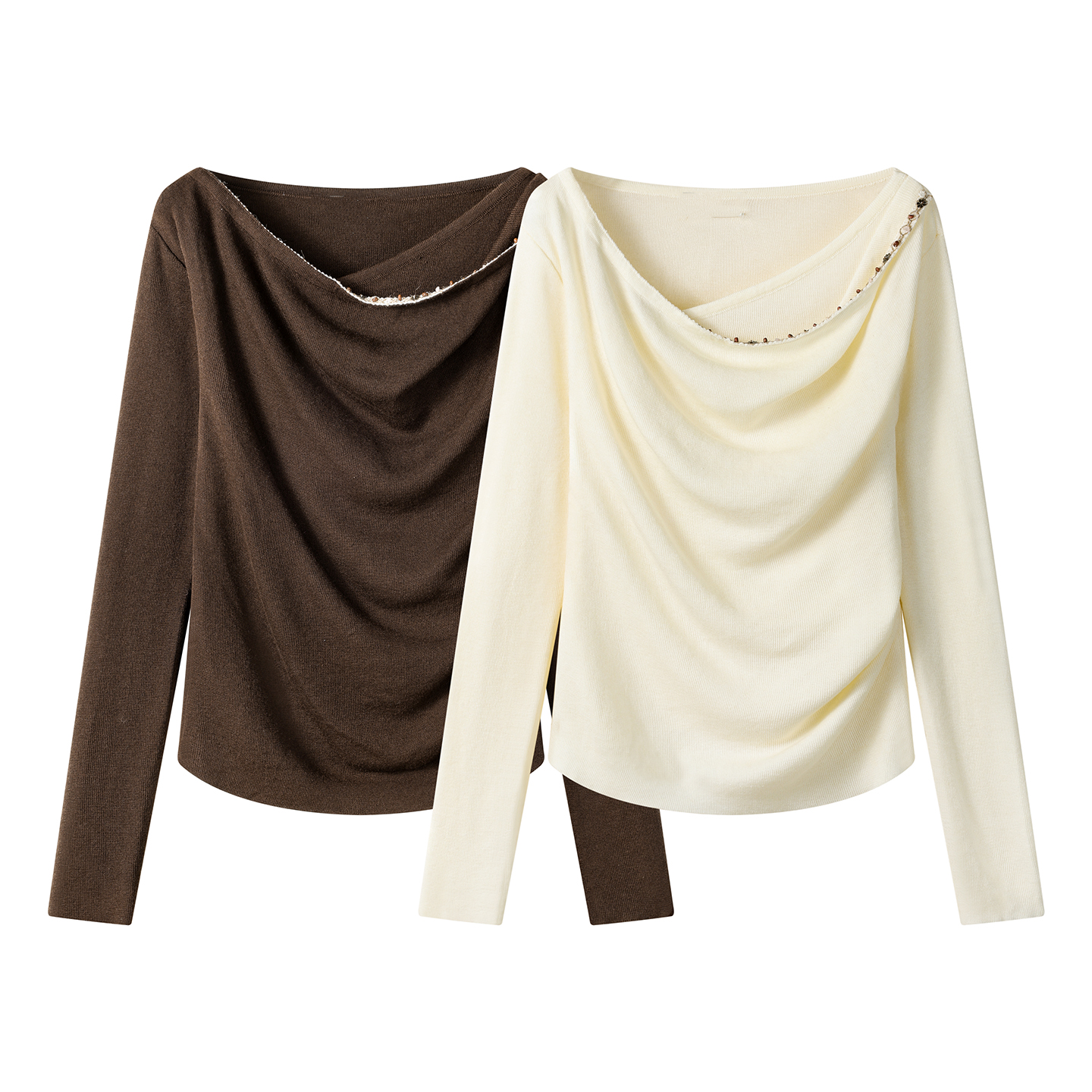 Ladies' knitted lapel with floral fringes Ladies' knitted lapel with floral fringes