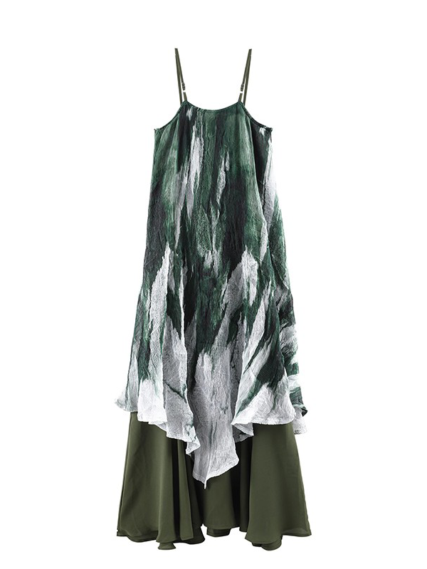 French green printed halter dress French green printed halter dress