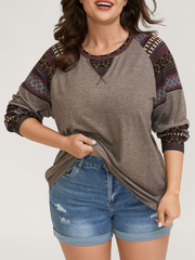 Ladies' long-sleeved Bohemian knitted pieces