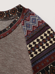 Ladies' long-sleeved Bohemian knitted pieces