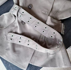 Sexy one-shoulder windproof coat