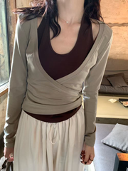 Retro color-blocking long sleeves with LACES