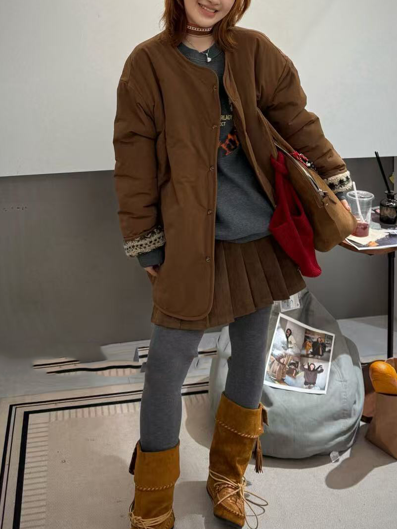 Ladies' plush coat (wearable on both sides) Ladies' plush coat (wearable on both sides)