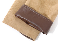 A casual coat with spliced cuffs and straps for women