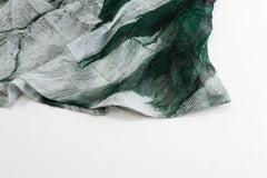 French green printed halter dress