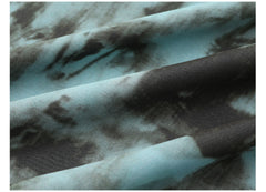 Blue and green abstract printed dress