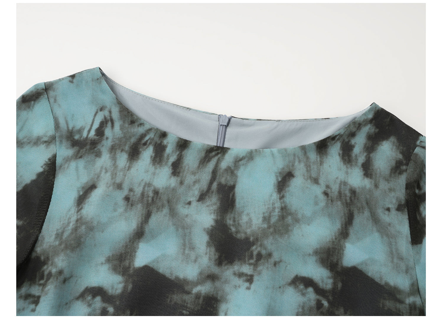 Blue and green abstract printed dress Blue and green abstract printed dress