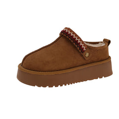 Ethnic-style embroidered thick-soled snow boots