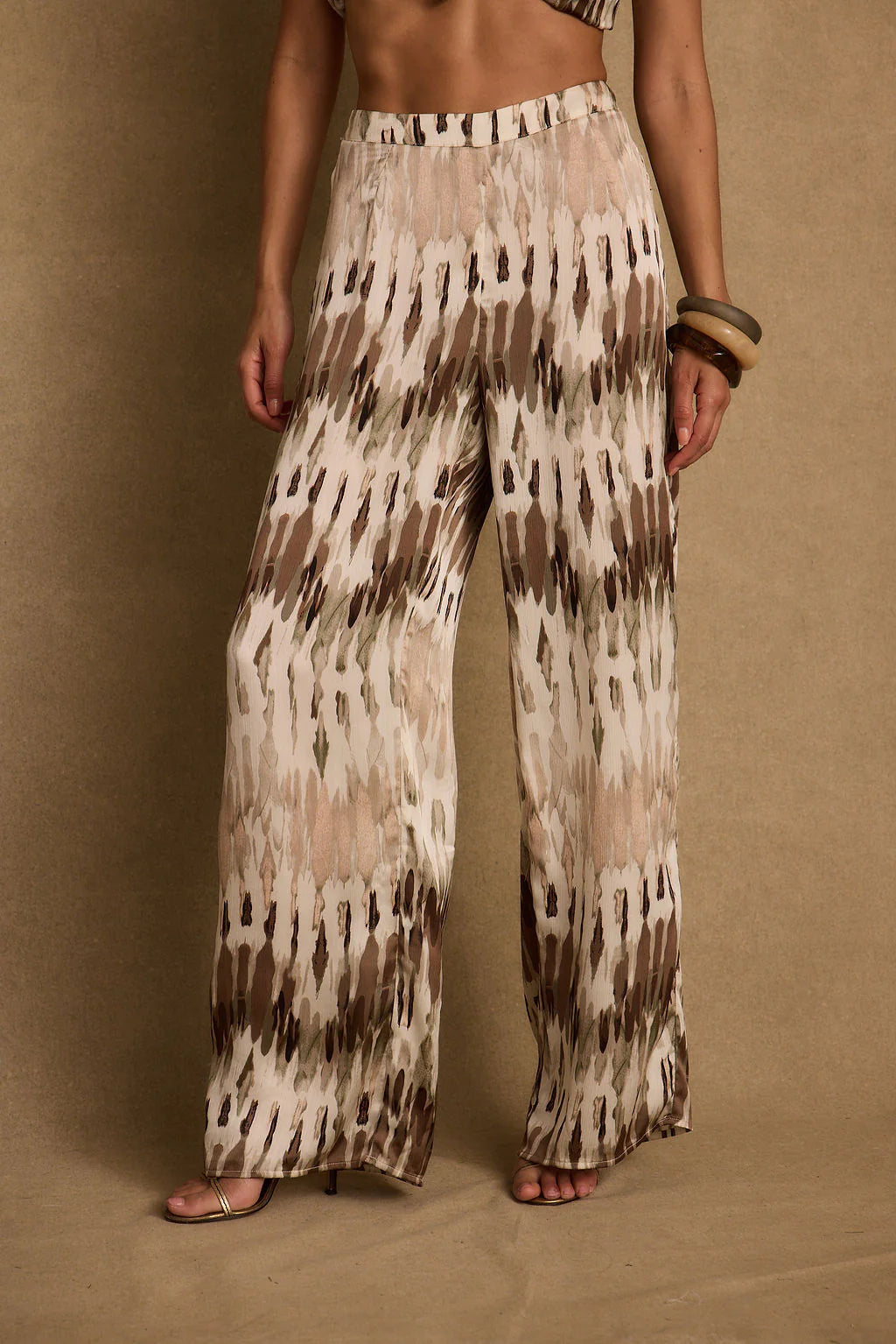 Ladies' casual straight Bohemian trousers Ladies' casual straight Bohemian trousers