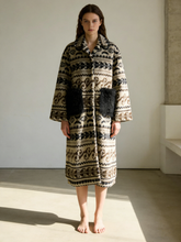 A vintage coral fleece bathrobe