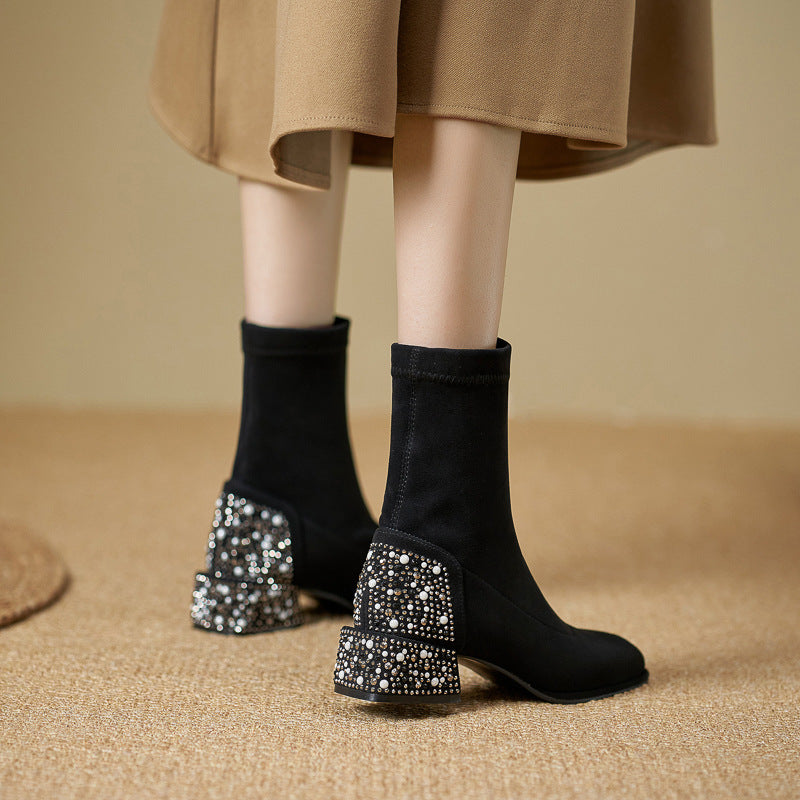 Waterdrop chunky ankle boots