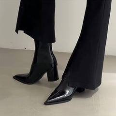 Fashionable high-heeled ankle boots