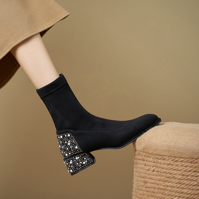 Waterdrop chunky ankle boots