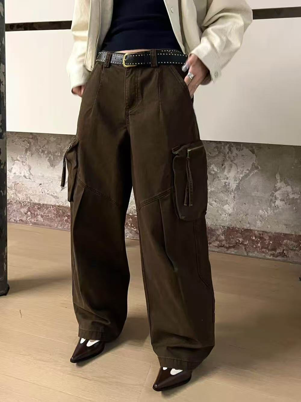 Ladies' straight-leg casual work pants