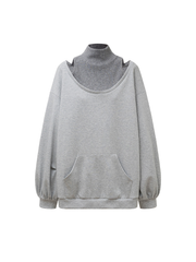 Off-shoulder pullover casual sweatshirt