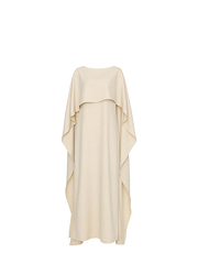 Double-layer knitted long robe dress