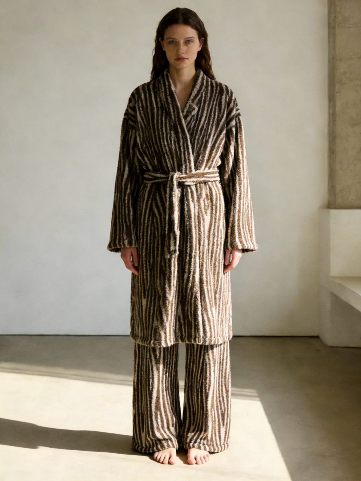 Coral velvet pajama set