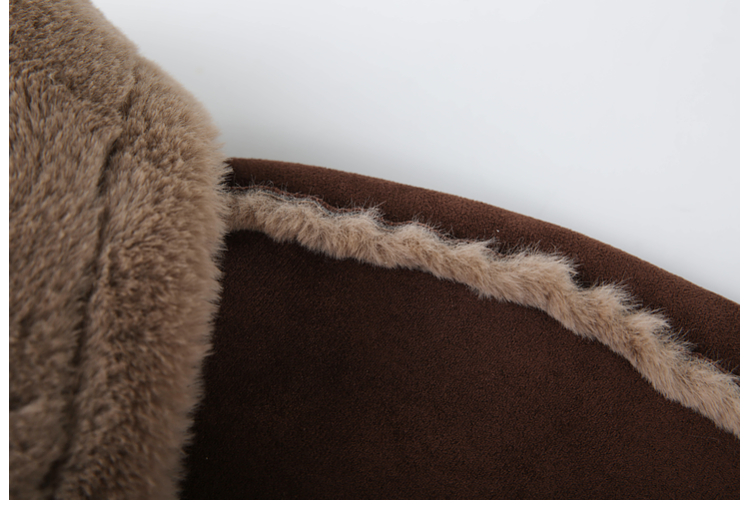 Ladies' leather suede collar jacket