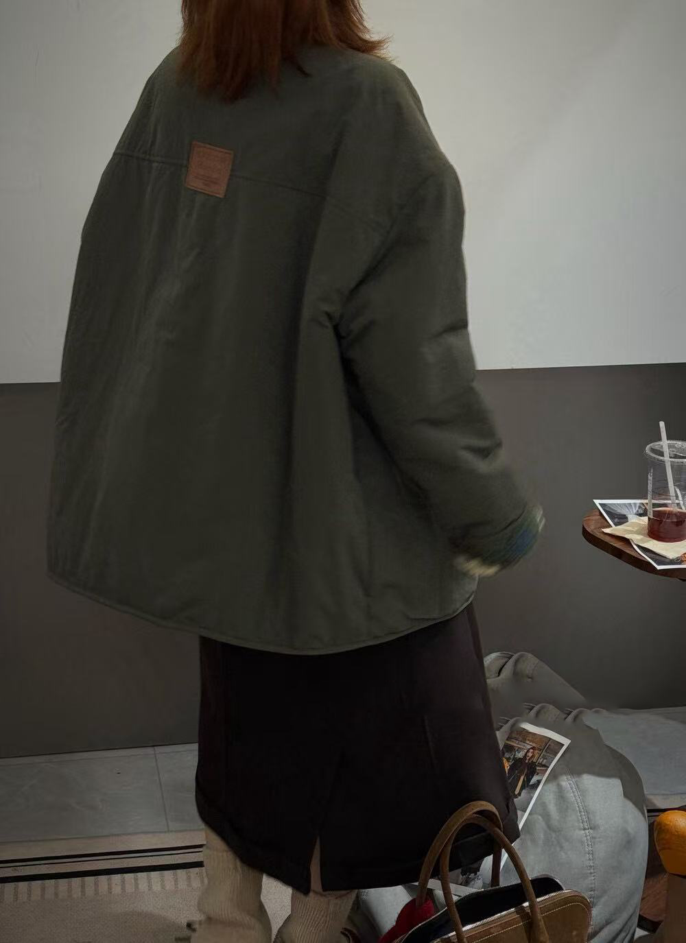 Ladies' plush coat (wearable on both sides)